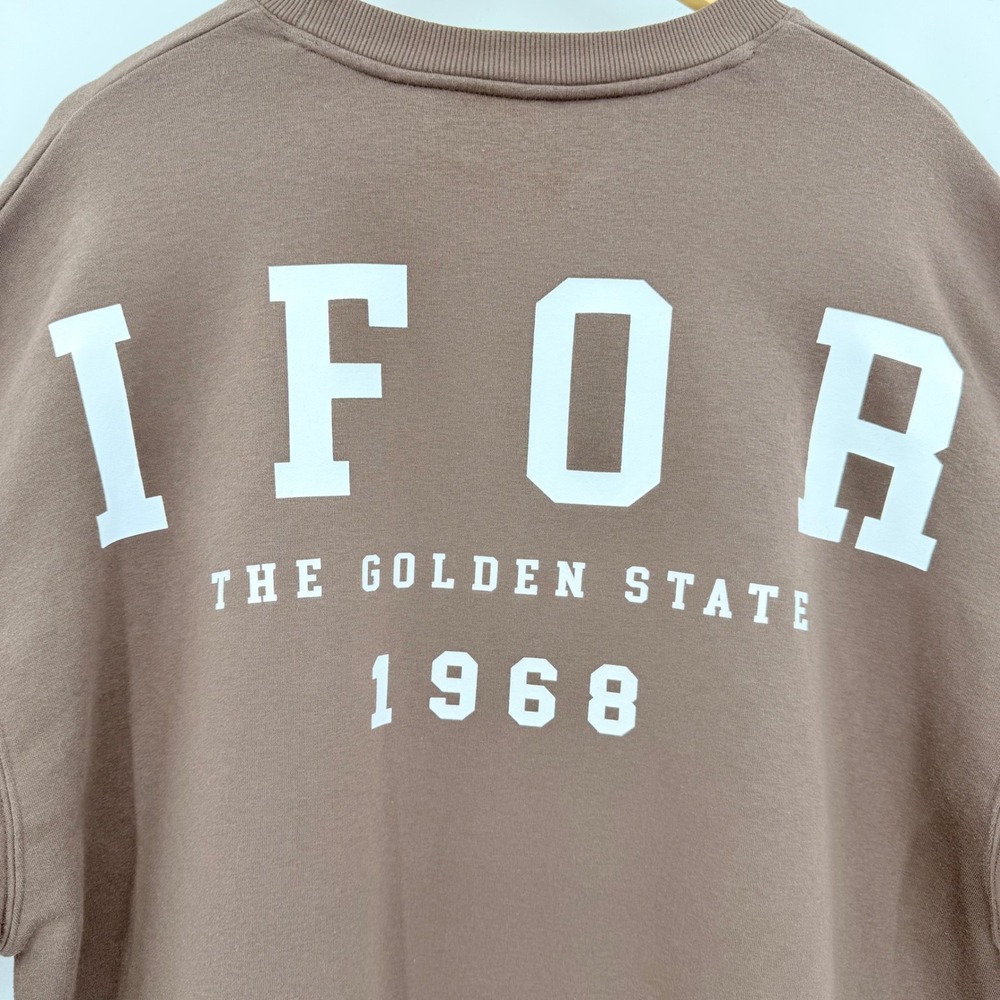 Wild Fable California Golden State Oversized Sweatshirt Brown XL Thumbholes - Picture 3 of 7